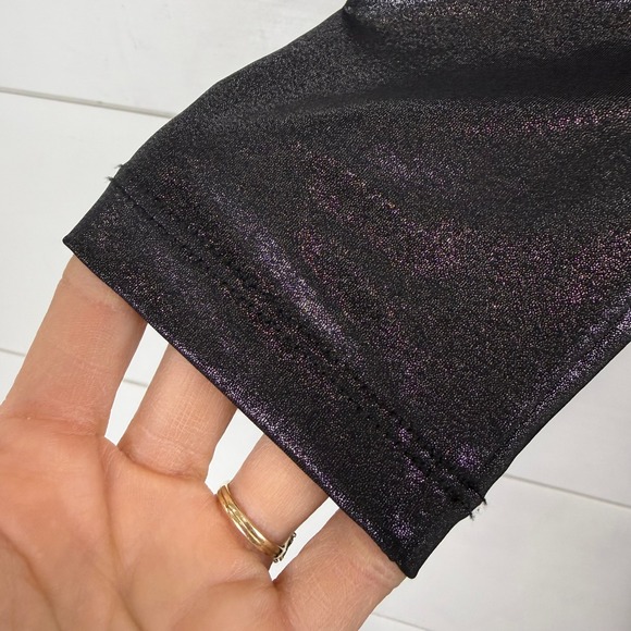 BLACK HALO ANGIE Metallic Twist Front Cutout Wide Leg Jumpsuit Black WOMEN 6 USA - Picture 7 of 15